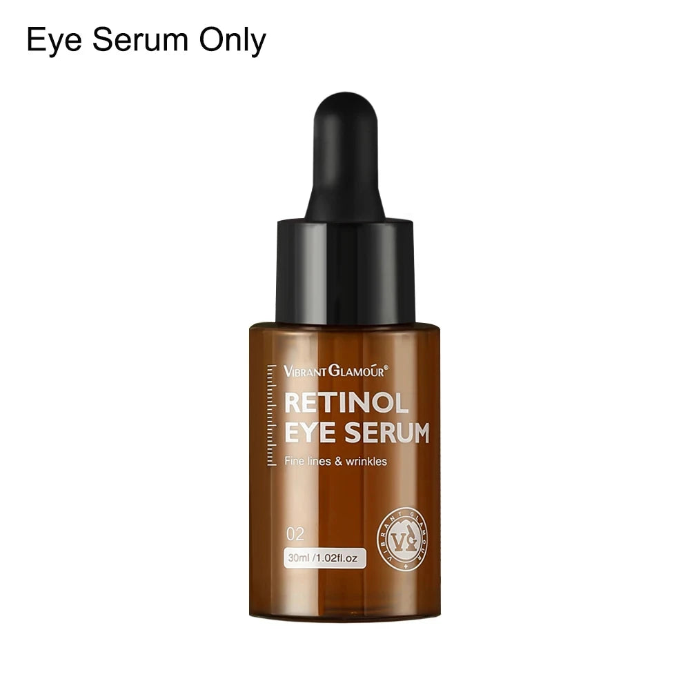 Retinol Facial Cream+Face Serum+Eye Serum Set Anti-Aging Wrinkle Remover Firming Moisturizing Whitening Skin Face Care Kits