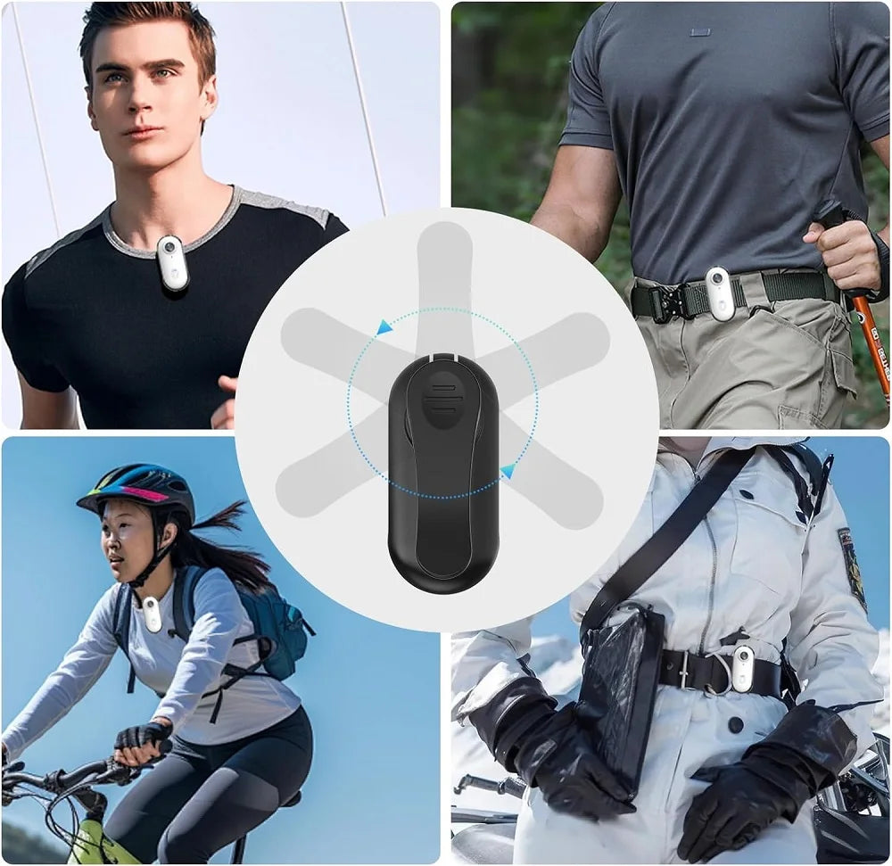 4K HD Outdoor Magnetic POV Camera 30FPS Mini Pet Vlogging Collar Camera for Cats Dogs Wireless Back Clip Mount Necklace Bodycam